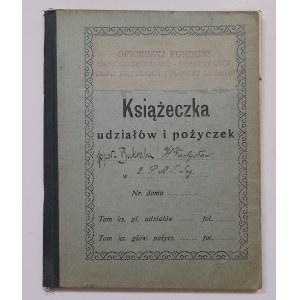 Książeczka udziałów i pożyczek Oficerskiego Funduszu Oszczędnościowo Pożyczkowego 2 Pułku Artylerii Polowej Legionów