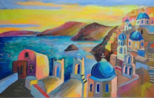 Magdalena Kurek (ur. 1979), Sunset in Santorini, 2022