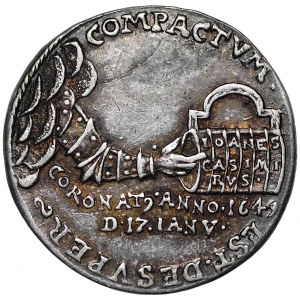  Jan II Kazimierz żeton koronacyjny 1649