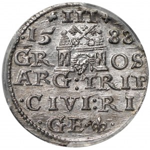 Zygmunt III Waza trojak 1588 Ryga