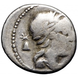 Rep. Rzymska M. Volteius AR-denar 78 r.p.n.e. 