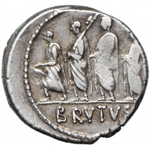 Rep. rzymska Q.Caepio Brutus 54 r.p.n.e. AR-denar