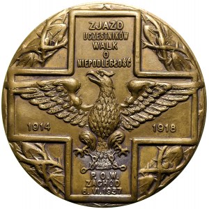 Odznaka pamiątkowa Zjazdu Uczestników Walk o Niepodległość P.O.W. Zachód 1937