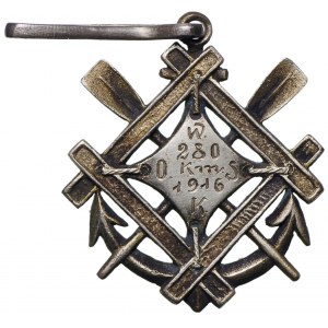 Odznaka - nagroda w zawodach O.W.S.K. (1916 r.)