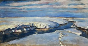 Fałat Julian(1853-1929),Pejzaż zimowy w Bystrej