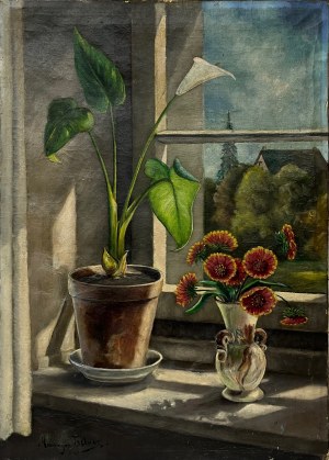 Trębacz Maurycy(1861-1941), Widok z okna