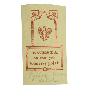 Kwesta na Rannych Żołnierzy Polak. Tyniec (Kalisz) 1919