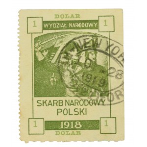 1 Dolar Wydział Narodowy Skarb Narodowy Polski 1918
