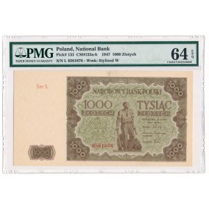 1000 zloty 1947 seria - Ł - PMG 64 EPQ