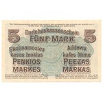 Kowno 5 mark 1918 set of all series A B C D 