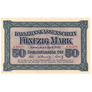 Kowno 50 marek 1918 - A - 