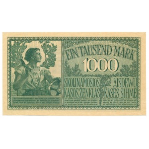 Kowno 1000 marek 1918 numeracja 7 cyfr