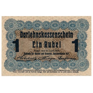 Posen 1 rubel 1916 short clause
