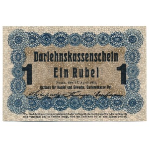 Posen 1 rubel 1916 longer clause 