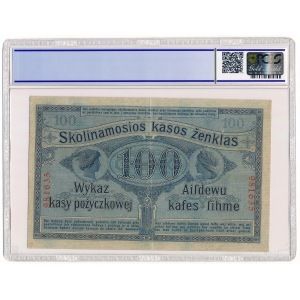 Poznań 100 rubli 1916 - numeracja 6-cyfr PCGS 40 