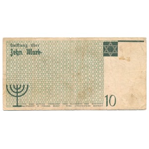 10 mark 1940 Getto Litzmannstadt no watermark red S/N