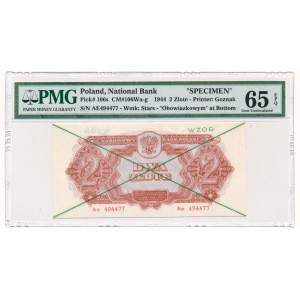 2 zloty 1944 ...owym Ae Specimen PMG 65 EPQ