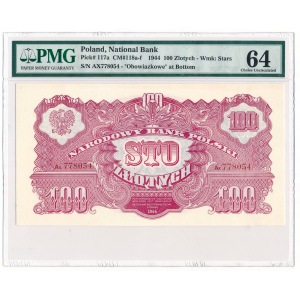 100 złotych 1944 ...owe CRISP PMG 64 - Wyśmienity