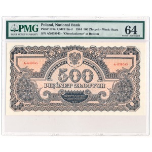 500 złotych 1944 ...owe CRISP PMG 64 - Wyśmienity