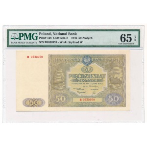 50 złotych 1946 - B - PMG 65 EPQ