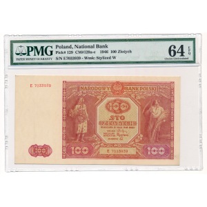 100 zloty 1946 - E - PMG 64 EPQ