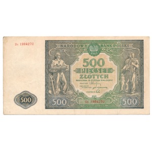 500 zloty 1946 Dx - replacement serial 