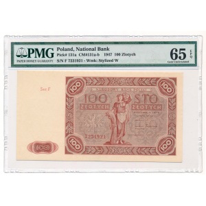 100 złotych 1947 - F - PMG 65 EPQ 