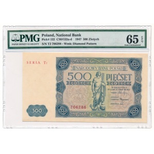 500 zloty 1947 - T2 - PMG 65 EPQ