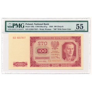 100 złotych 1948 - EZ - PMG 55