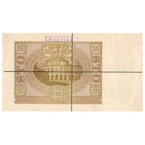 100 zloty 1940 - D - Muster - false specimen