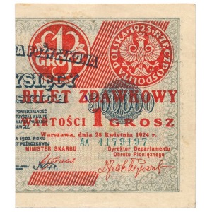 1 grosz 1924 AX right half 