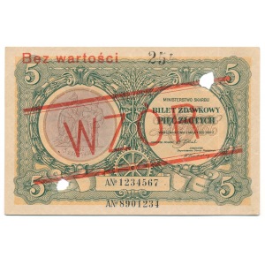 5 zloty 1925 Specimen