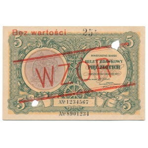 5 złotych 1925 Konstytucja Wzór 