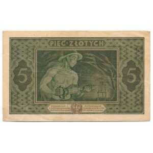 Bilet Państwowy 5 złotych 1926 Ser.C - atrakcyjny