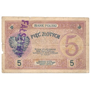 5 złotych 1919 S.48.B fałszerstwo z epoki