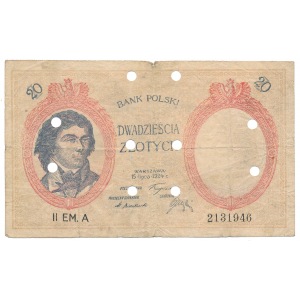 20 złotych 1924 fałszerstwo z epoki 