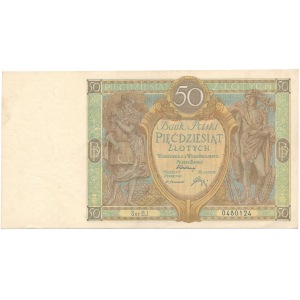 50 złotych 1929 Ser.B.J. piękny stan - b.rzadka odmiana