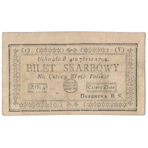 4 zloty 1794 (I)(Y) Malinowski upside-down