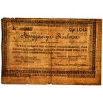 November Uprising treasury bill 100 złotych 1831