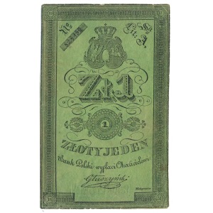 1 złoty 1831 Głuszyński cienki papier 