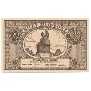 20 groszy 1924 - wyśmienity