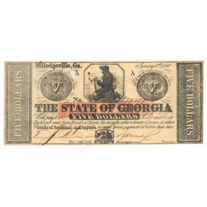 USA Georgia 5 dolarów 1862 