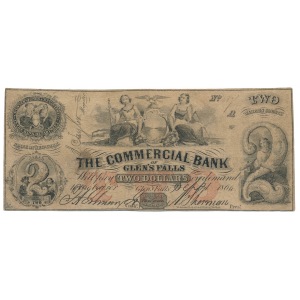 USA Glen's Falls 2 dolary 1864