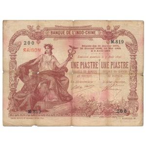 French Indo-China 1 piastre 03.04.1901