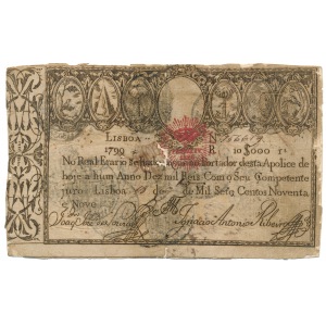 Portugalia 10 000 reals 1799 