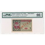 1/2 mark 1916 Generał Specimen obverse and reverse PMG 66 EPQ