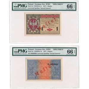 1 mark 1916 Generał Specimen Obverse and reverse PMG 66 EPQ