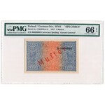 1 mark 1916 Generał Specimen Obverse and reverse PMG 66 EPQ