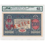 100 mark 1916 General Specimen obverse and reverse PMG 67 and 65 EPQ