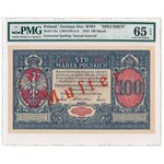100 marek 1916 Generał Wzór Awers i Rewers PMG 67 i 65 EPQ